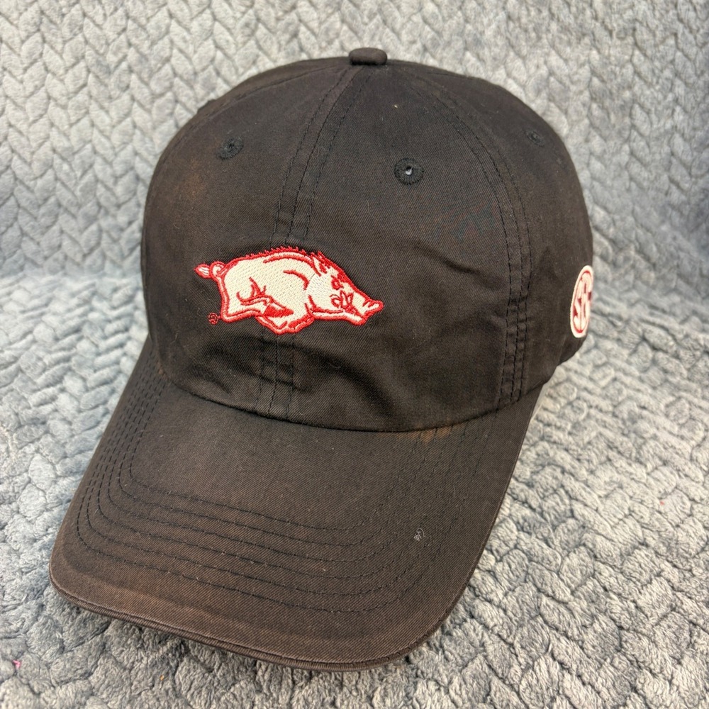 Arkansas Razorbacks Golf Hat Black SEC Adjustable Strapback Baseball Cap 0523